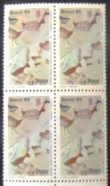 Quadra de selos postais do Brasil de 1985 Santana do Riacho