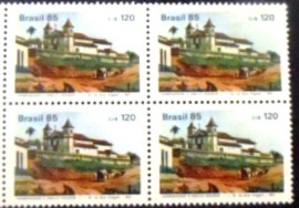 Quadra de selos postais do Brasil de 1985 Emilio Rouede