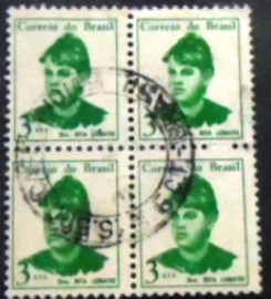 Quadra de selos postais do Brasil de 1967 Dra. Rita Lobato