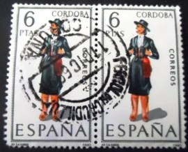 Par de selos postais da Espanha de 1968 Córdoba