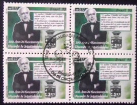 Quadra de selos postais do Brasil de 1995 Visconde de Jequitinhonha DF