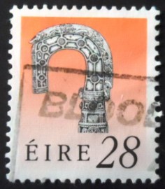 Selo postal da Irlanda de 1991 Bishop's Crosier of Lismore