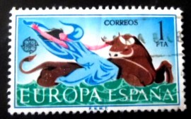 Selo postal da Espanha de 1966 The Rape of Europe