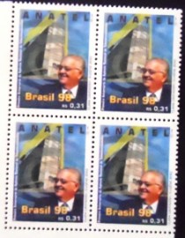 Quadra de selos postais do Brasil de 1988 ANATEL