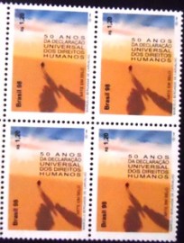 Quadra de selos postais do Brasil de 1998 Direitos Humanos