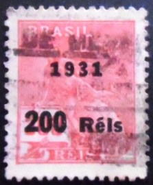 Selo postal do Brasil de 1931 Mercúrio 200