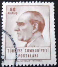 Selo postal da Turquia de 1965 Ataturk