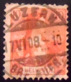 Selo postal da Suiça de 1907 Helvetia