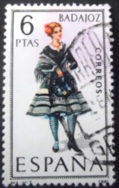 Selo postal da Espanha de 1967 Badajoz