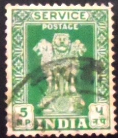Selo postal da Índia de 1958 Capital of Asoka Pillar 5