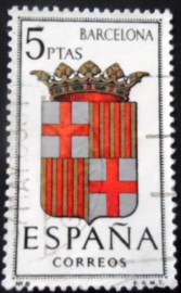 Selo postal da Espanha de 1962 Barcelona