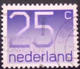 Selo postal da Holanda de 1976 Numeral Type Crouwel 25