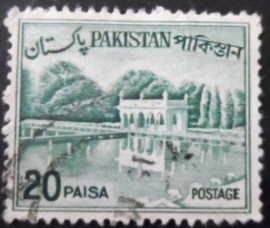 Selo postal do Paquistão de 1970 Shalimar Gardens
