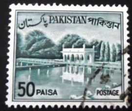 Selo postal do Paquistão de 1964 Shalimar Gardens