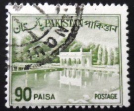 Selo postal do Paquistão de 1964 Shalimar Gardens
