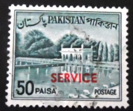 Selo postal do Paquistão de 1965 Shalimar Gardens