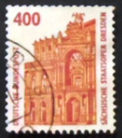 Selo postal da Alemanha de 1991 Semper Opera House