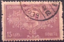 Selo postal da Sérvia de 1904 Karageorge and Peter 15