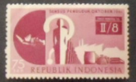 Selo postal da Indonésia de 1961 Population Census