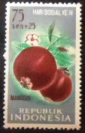Selo postal da Indonésia de 1961 Manggis