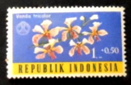 Selo postal da Indonésia de 1962 Vanda tricolor