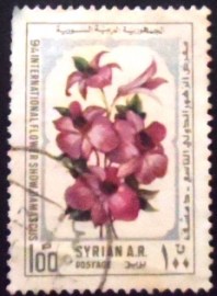 Selo postal da Síria de 1981 Flowers