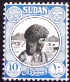 Selo postal do Sudão de 1951 Hadendowa