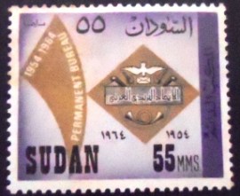 Selo postal do Sudão de 1964 Arab Postal Union 55