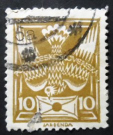 Selo postal da Tchecoslováquia 1920 Dove 10