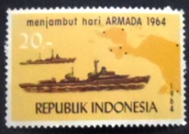 Selo postal da Indonésia de 1964 Navy Day