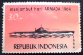 Selo postal da Indonésia de 1964 Navy Day