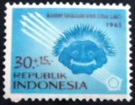 Selo postal da Indonésia de 1964 Campaign against Cancer