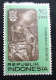 Selo postal da Indonésia de 1966 Maritime Day