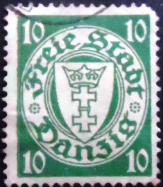Selo postal Danzing de 1924 coat of arms of Danzig 10