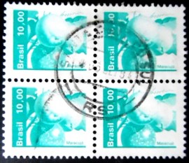 Quadra de selos postais do Brasil de 1982 Maracujá