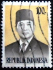 Selo postal da Indonésia de 1974 President Suharto