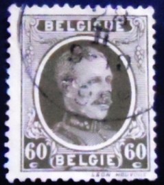 Selo postal da Bélgica de 1927 King Albert I type Houyoux 60