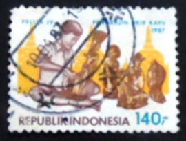 Selo postal da Indonésia de 1987 Five Year Development Plan