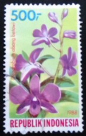 Selo postal da Indonésia de 1988 Dendrobium