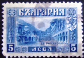 Selo postal da Bulgária de 1921 Rila Monastery
