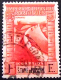 Selo postal de S.Tomé e Príncipe de 1939 Barrage