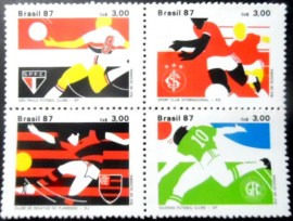 Série de selos postais do Brasil de 1987 Clubes de Futebol I SET A