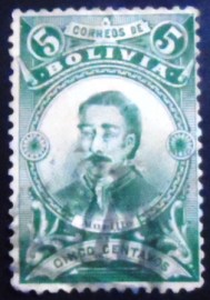 Selo postal da Bolívia de 1897 Pedro Domingo Murillo