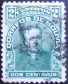 Selo postal da Bolívia de 1901 Eliodoro Camacho