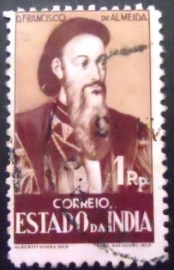 Selo postal da Índia Portuguesa de 1946 Francisco de Almeida