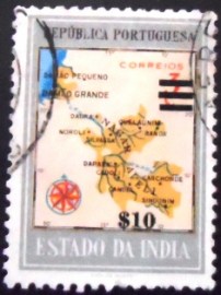 Selo postal da Índia Portuguesa de 1958 Overprints
