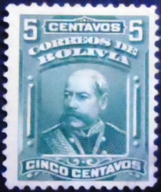 Selo postal da Bolívia de 1913 Narciso Campero