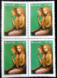 Quadra de selos do Brasil de 1981 Ação de Graças
