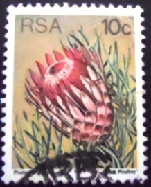 Selo postal da África do Sul de 1977 Ladismith Sugarbush 10