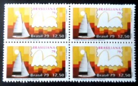 Quadra de selos postais do Brasil de 1979 Snipe